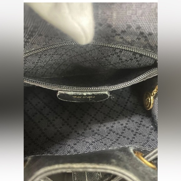 Gucci Black Leather Backpack with Gold Accents - Picture 12 of 13
